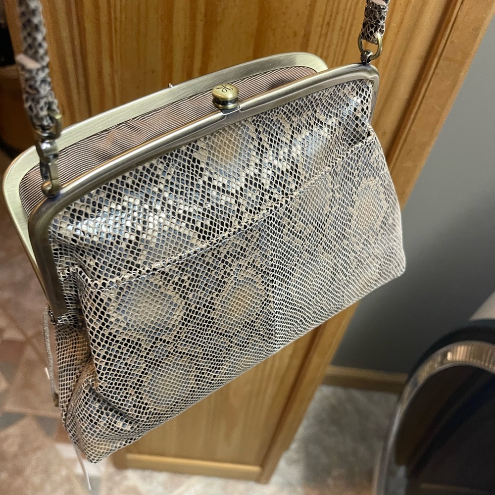 Hobo Lana leather snakeskin crossbody NWT